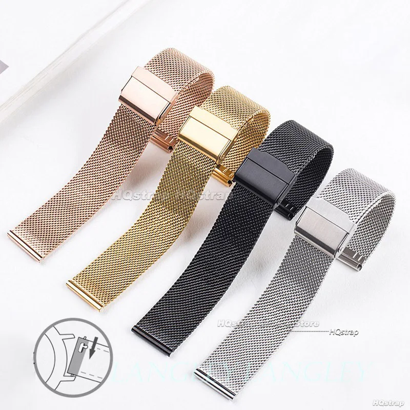 Elegant Stainless Steel Milanese Watch Band – Versatile Mesh Bracelet Strap