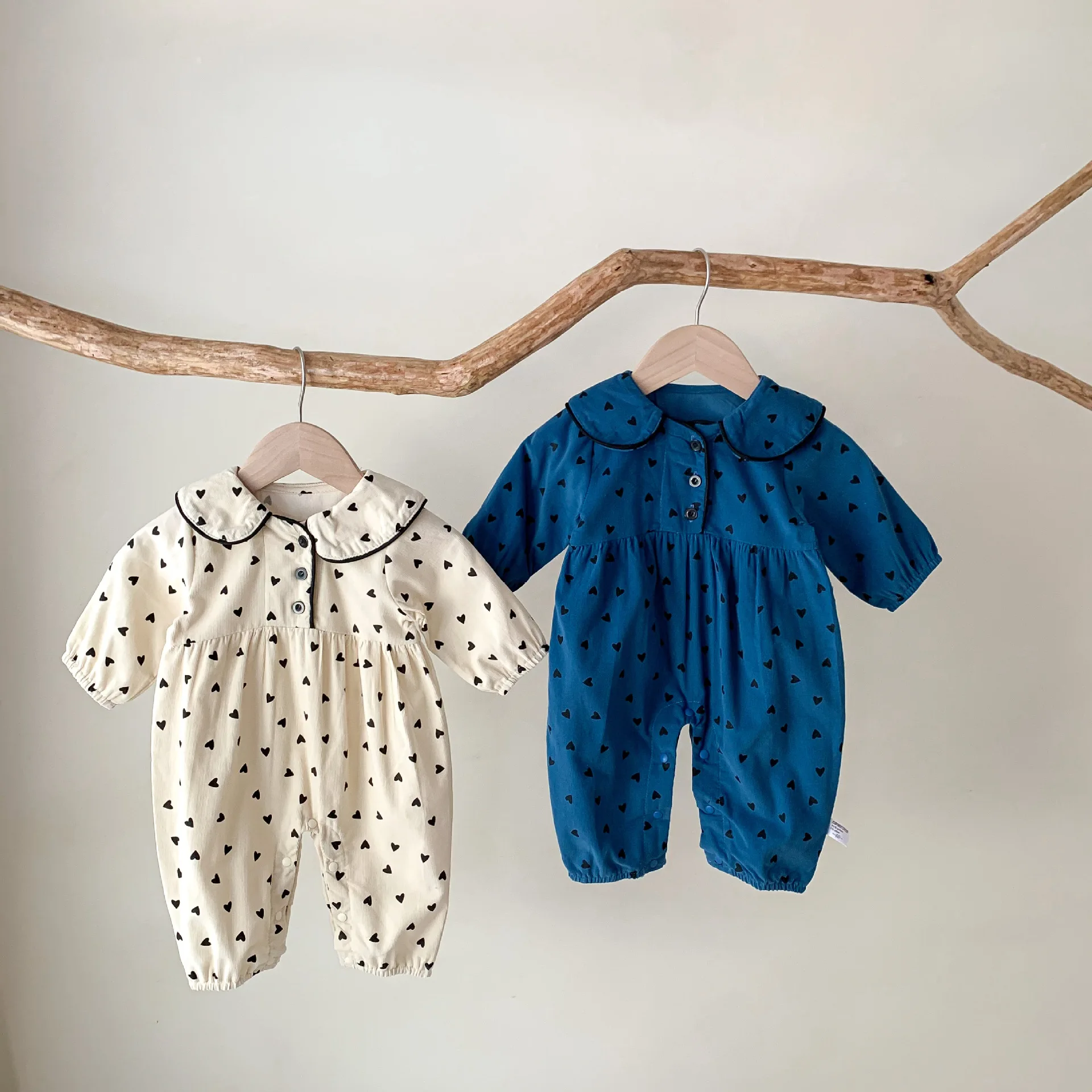 Autumn Baby Corduroy Rompers Long Sleeve Outwear