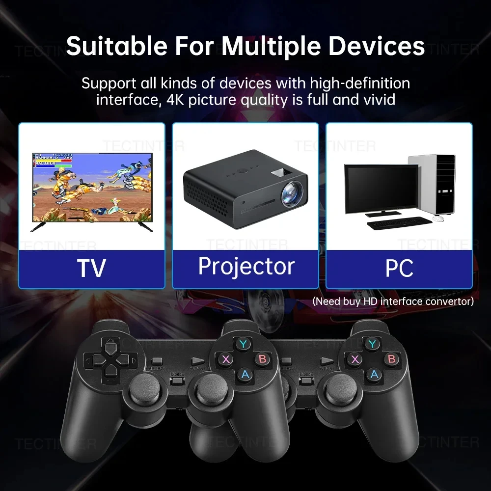 Game console M8 4K HD Retro Game Console 20000 Games Built-in Wireless Controller TV Game Stick Handheld
