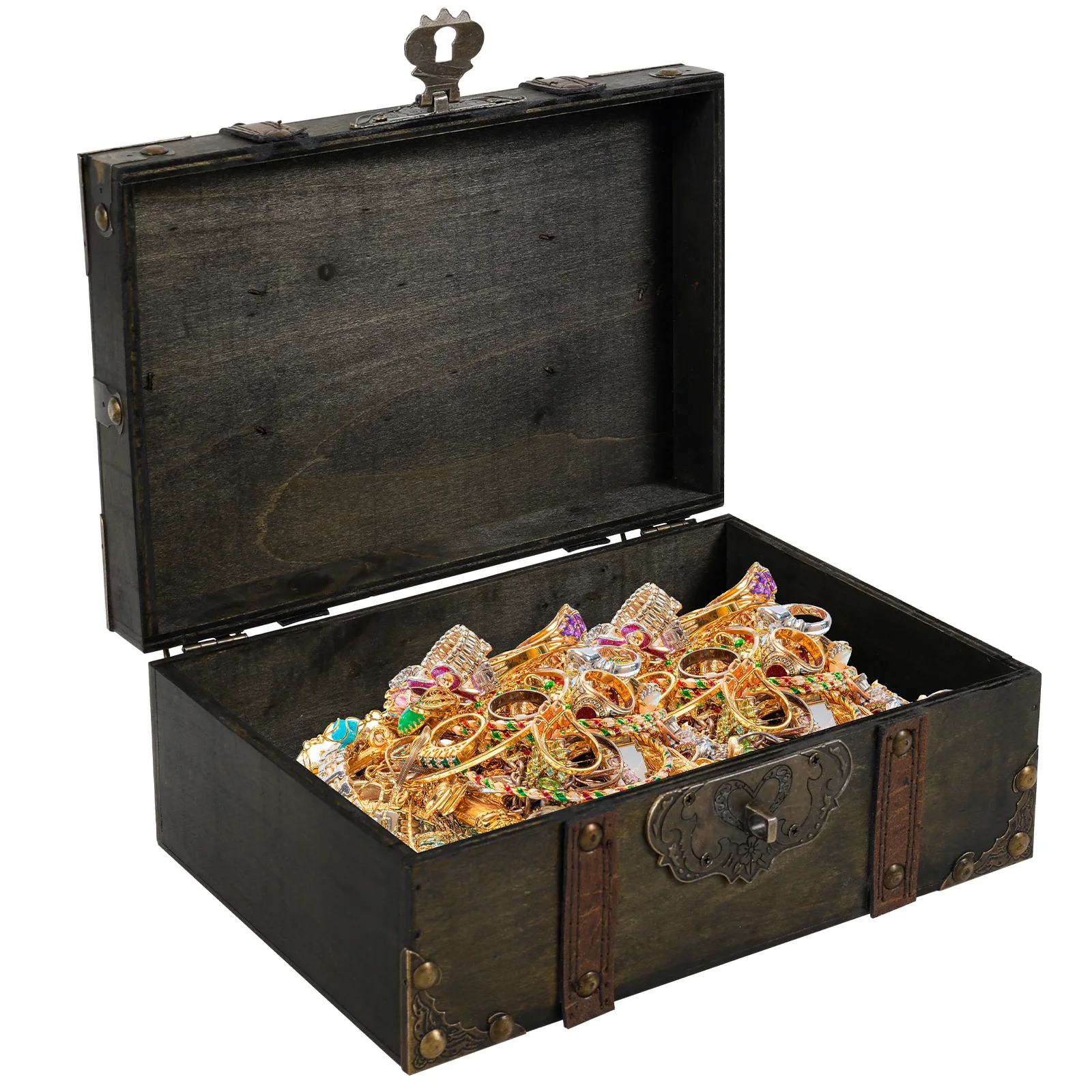 Wooden Jewelry Box with Combination Lock for Storage