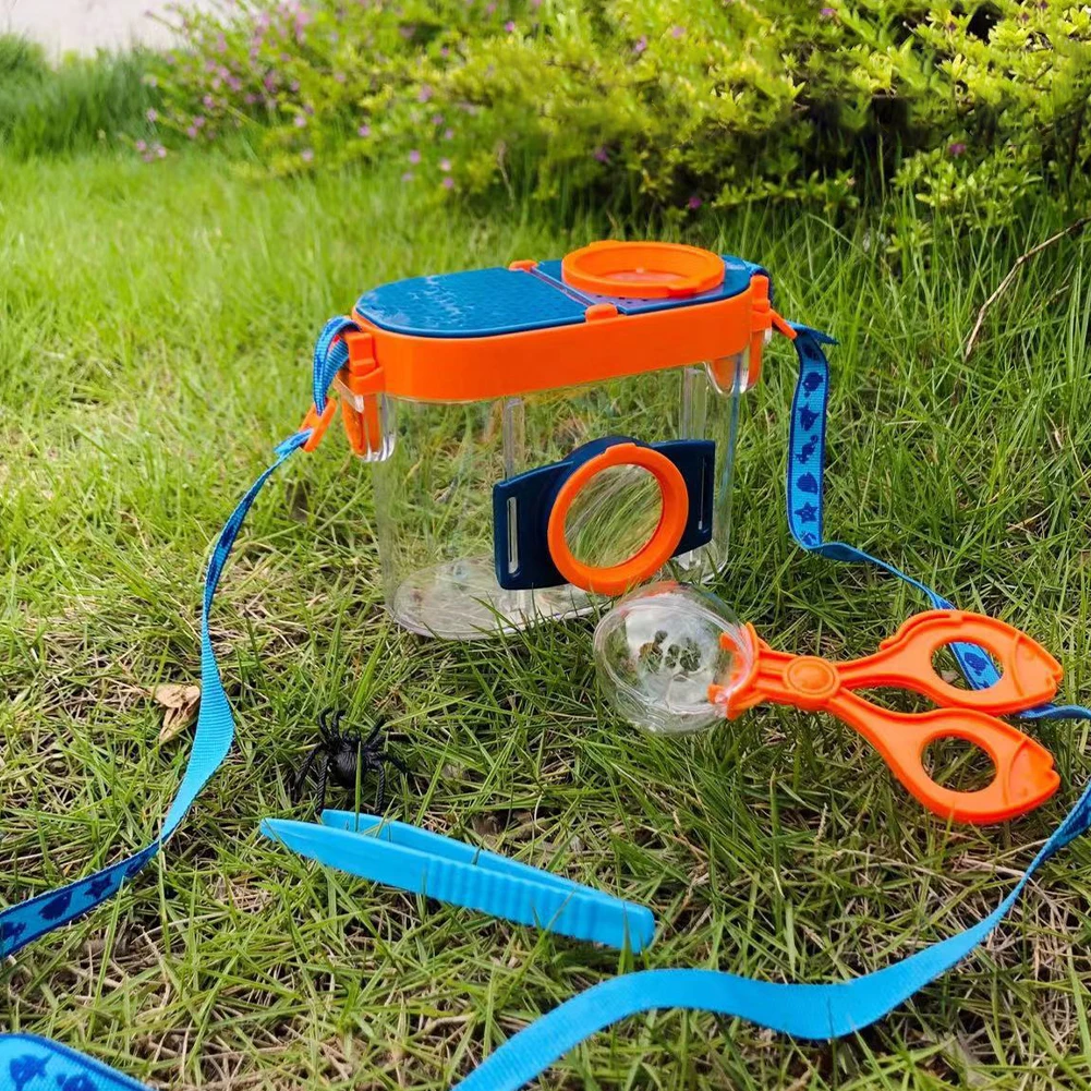 Magnifying Glass Insect Inspection Box Tweezers Small Outdoor Insect Box for Boys Girls Nature Exploration insect observation box