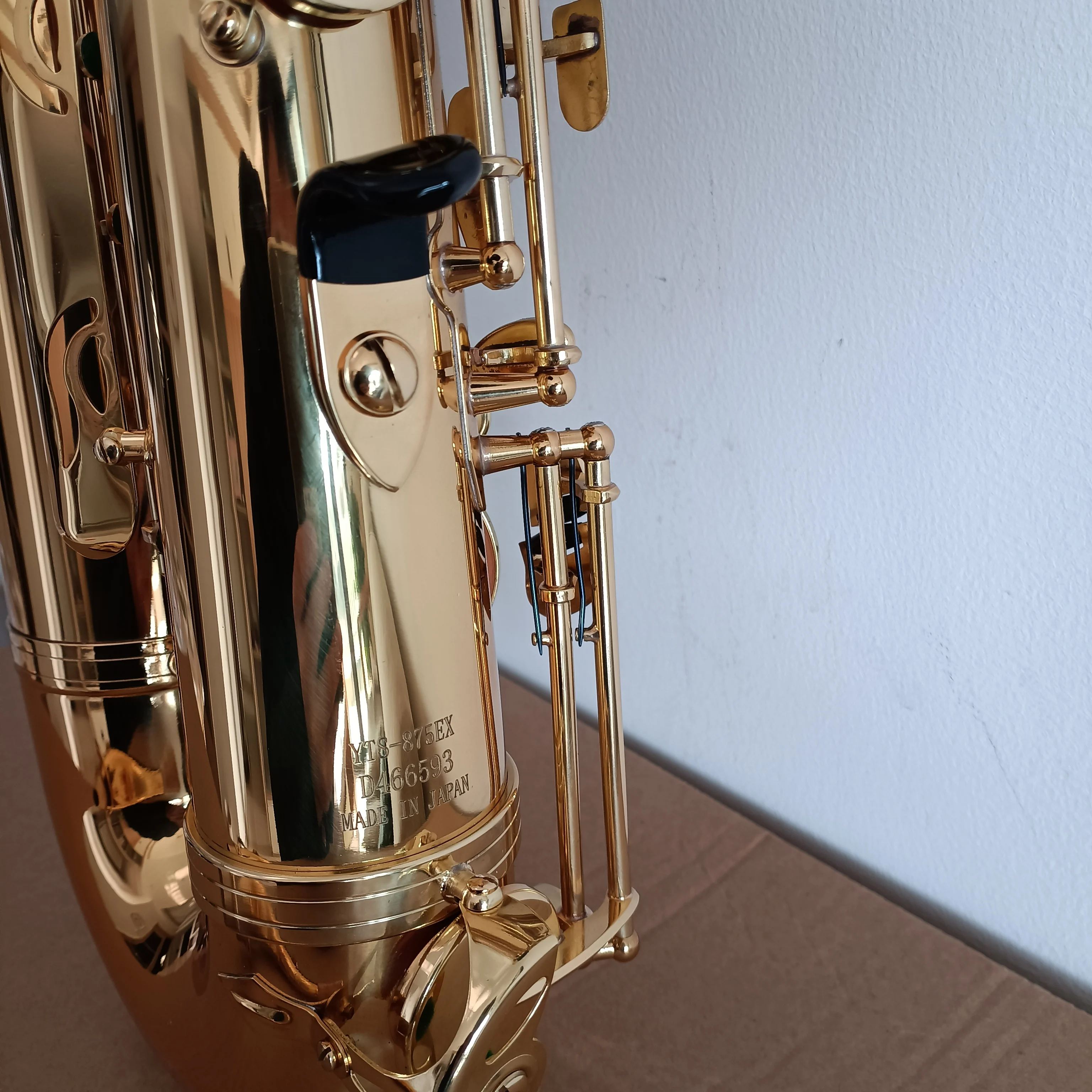 YTS-875 Golden color Tenor saxophone Deep carved Flowers with case