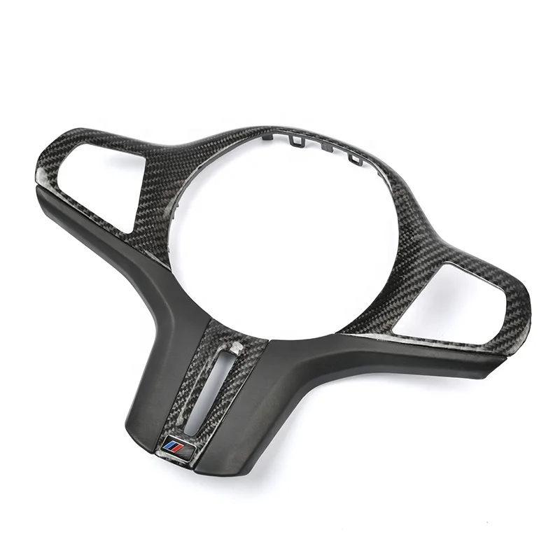 

Real Carbon Fiber Car Steering Wheel Decoration Cover Trim Frame The Id7 System For BM-W 8 Series G15 G16 Car Accessories