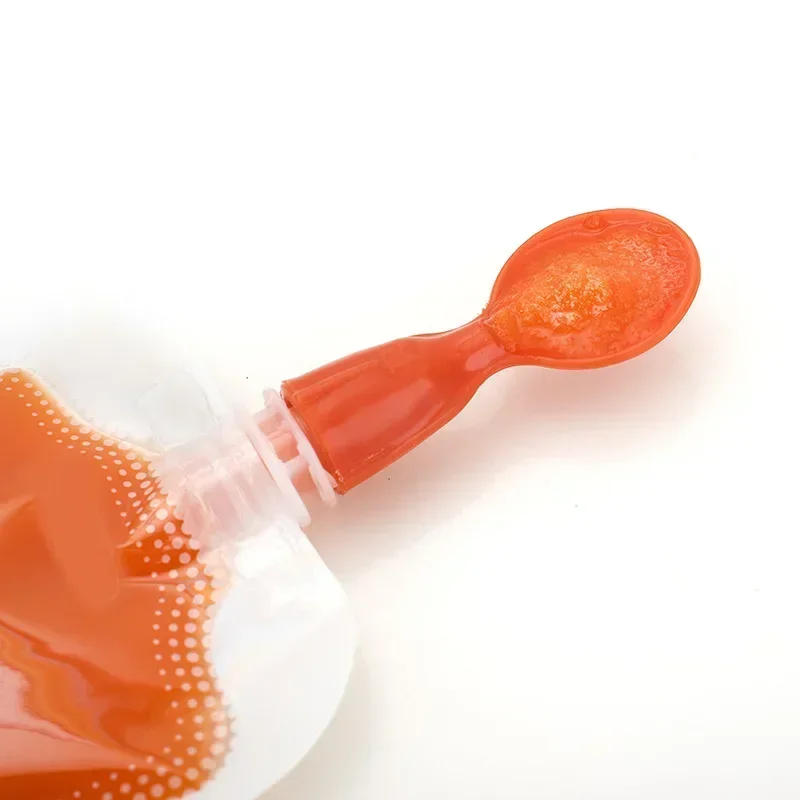 10Pcs Baby Fruit Puree Bags Reusable Squeeze Pouches Baby Food Storage Bag Kitchen Dispenser Complementary Food Squeeze Bags
