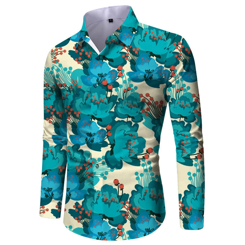 2023 New new men's personality 3D printed long sleeve shirt large size fashion casual shirt for men S-6XL large size