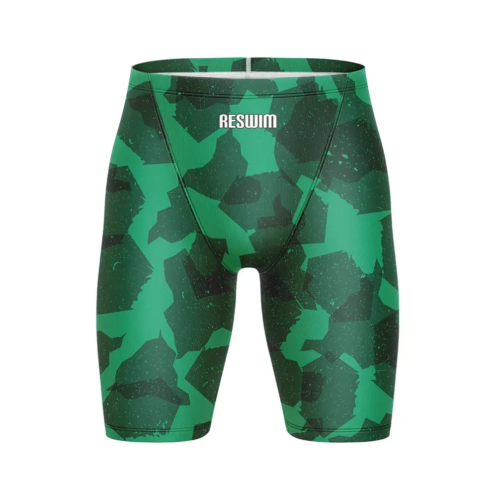 Men's Swim Jammer Athletic Training Swimsuit Beach Shorts Bathing Suit Durable Training Swimming Shorts Summer Surf Diving Pants