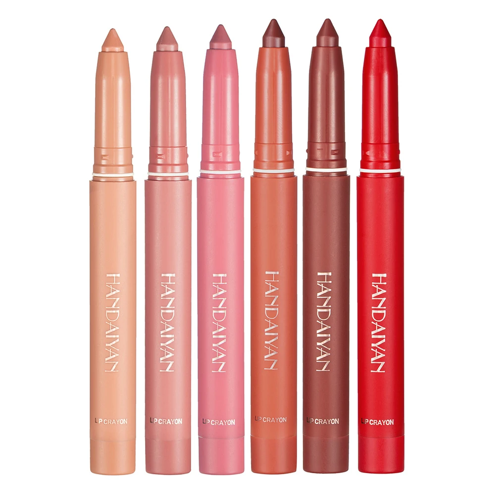 Handaiyan 12 Colors Lip Liner Matte Waterproof Velvet Nude Lipstick Pencil Sexy Red Brown Pigments Makeup Long Lasting 5