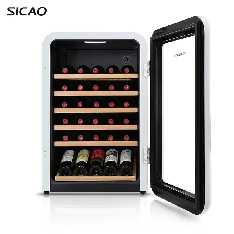 White Wine Cooler Humidor Wine Bottle Fridge Celler Refrigerator Cabinet for Home