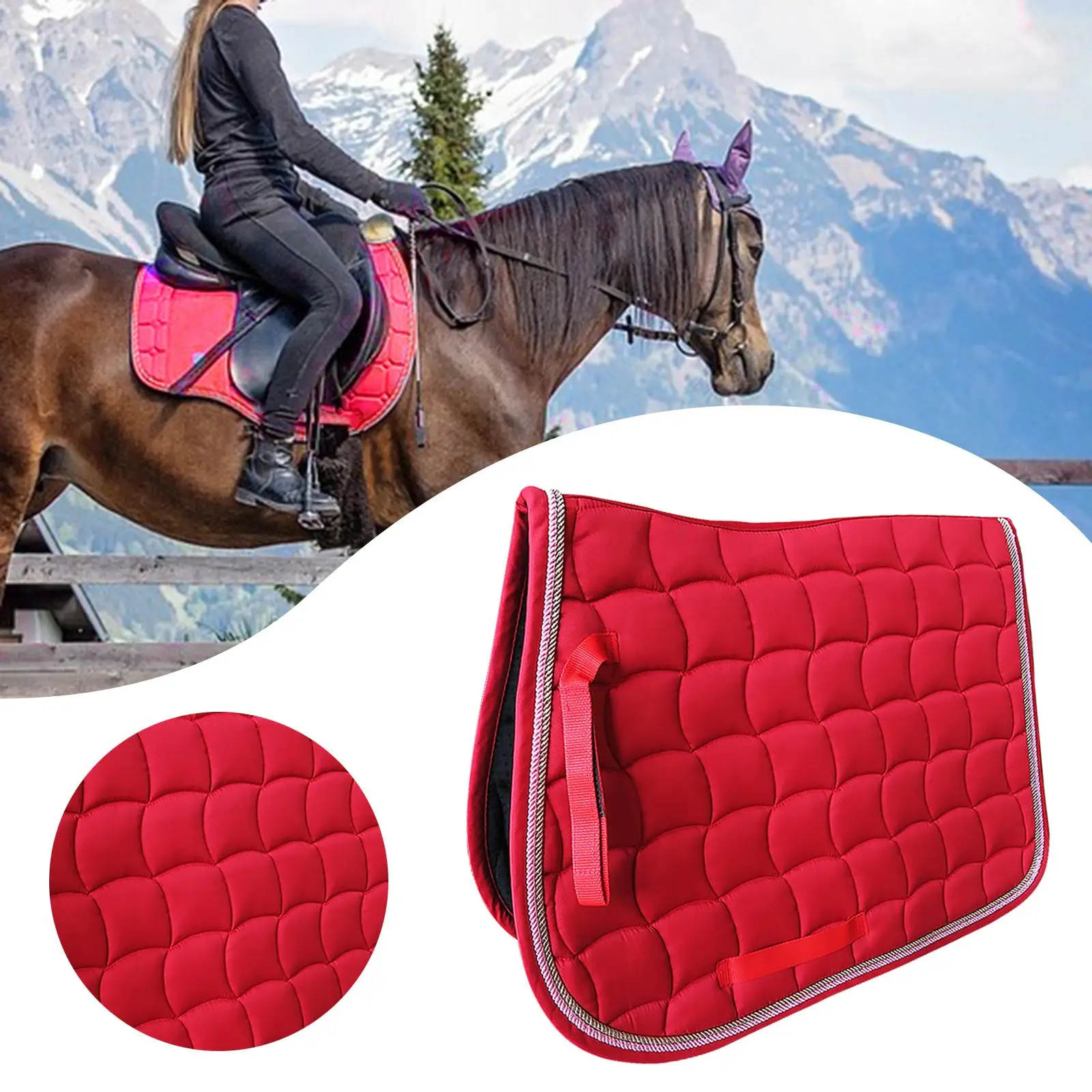 Horse Riding Saddle Pad Breathable Seat Cushion Anti-Slip Saddle Cushion Soft