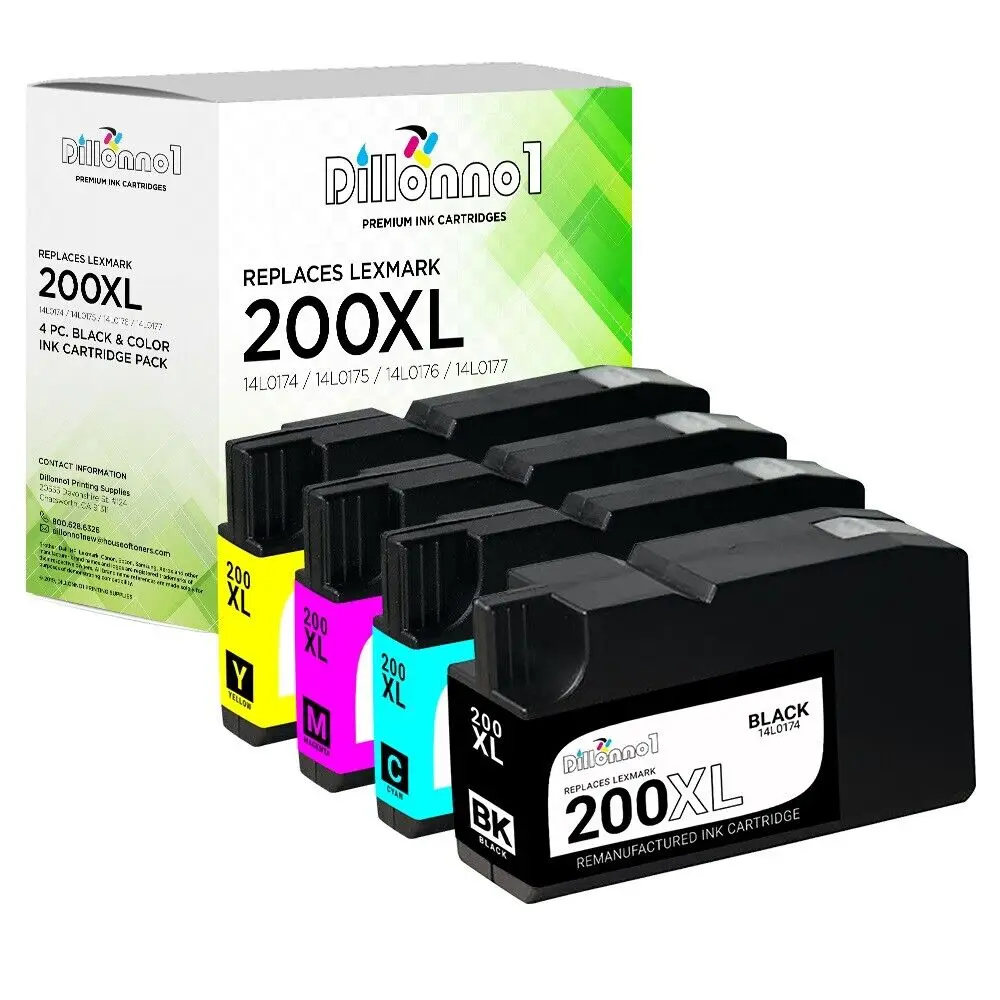 4 упаковки картриджей для Lexmark 200XL BCMY OfficeEdge Pro4000