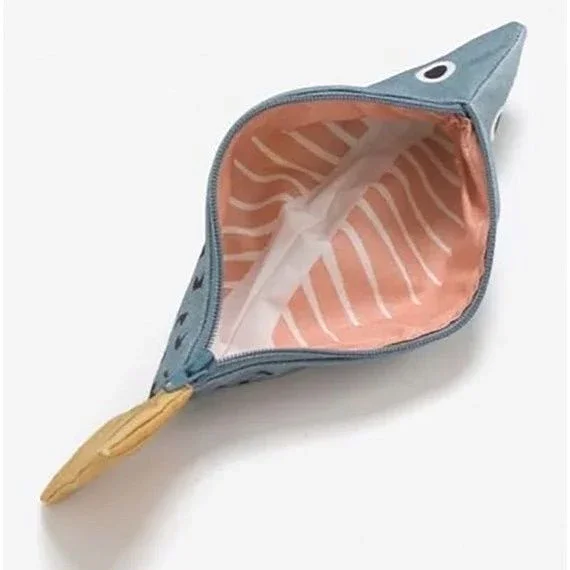 

Маленькая сумка для ручек с рыбками, сумка для хранения канцелярских принадлежностей, универсальная и забавная креативная сумка для канцелярских принадлежностей