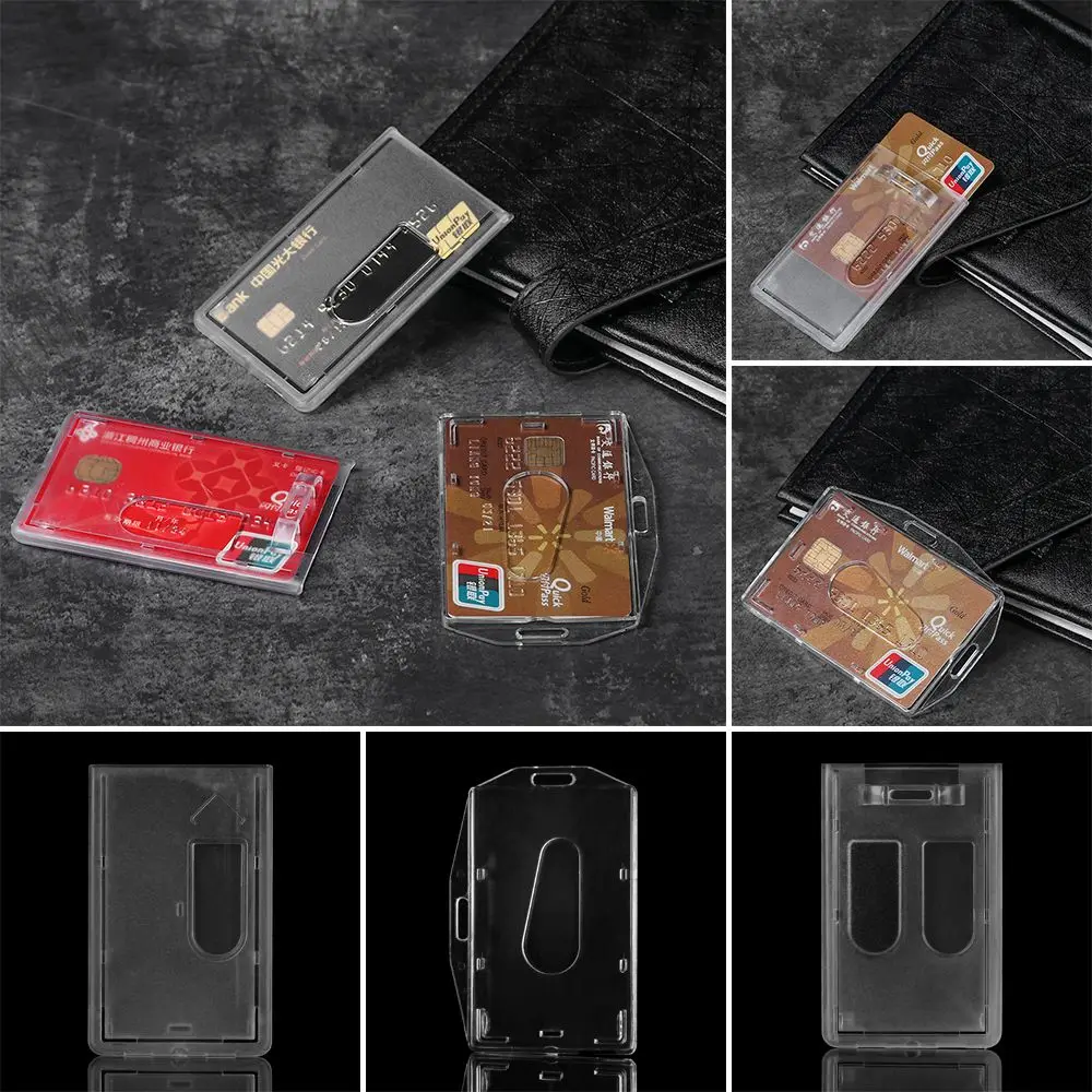 

Жесткий пластиковый многофункциональный чехол для офиса, школы, идентификационных карт, Обложка для визитных карточек, чехол для рабочего удостоверения, держатели для карт