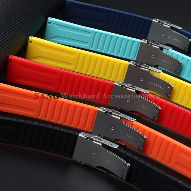 Silicone Sport Watch Strap - Soft Rubber Wristband