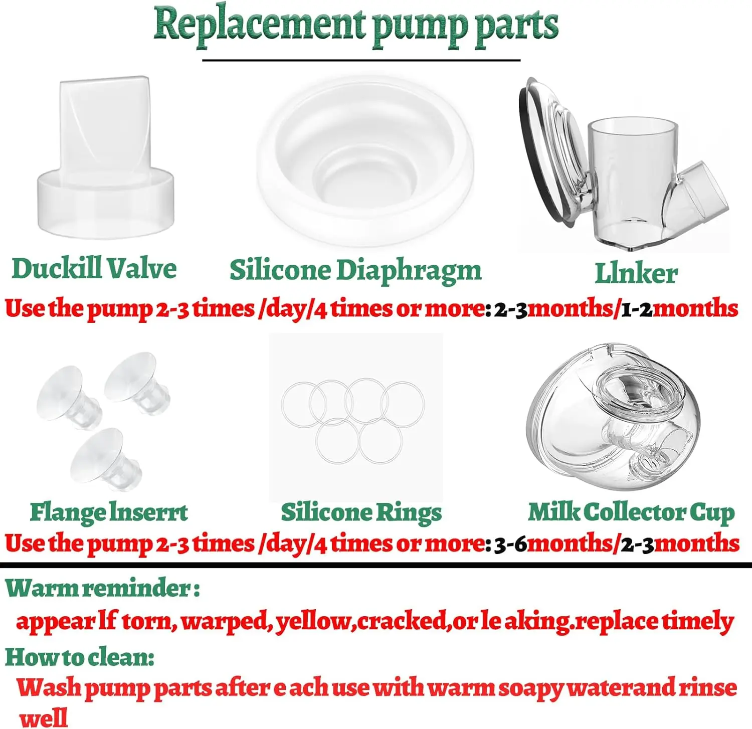 Flange Insert 17/19/21mm,Compatible with Medela/S9/S10/S12/S9pro/S12pro,Wearable Breast Pump Shield/Flange Inserts 6
