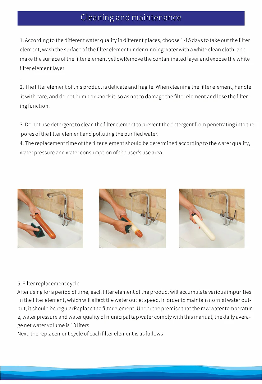 Description Picture 6 of itemWater Purifier System Transparent Whole House Water Filter System Ceramic Filter Tap Water Kitchen Remove 99.99% Contaminants