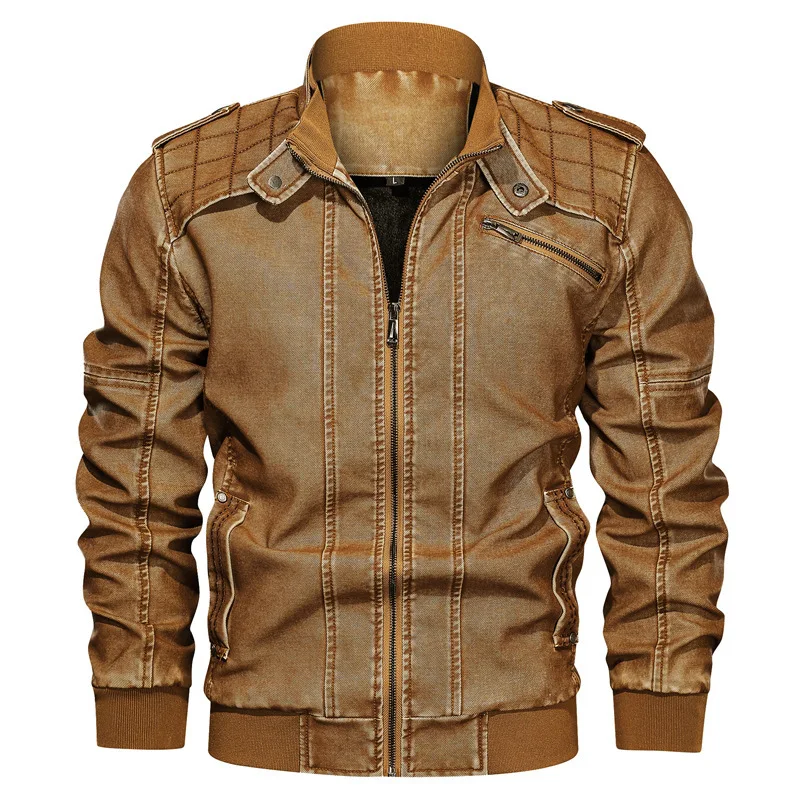 Mens PU Leather Jacket Men Fashion Motorcycle Jackets Mens Causal Oversized Cotton Casual Black Blue Jacket Man Outerwear Coat leather jackets men winter jacket