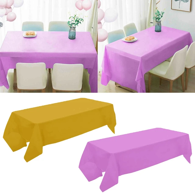 Plastic backed paper lined tablecloths 54 x 108 black