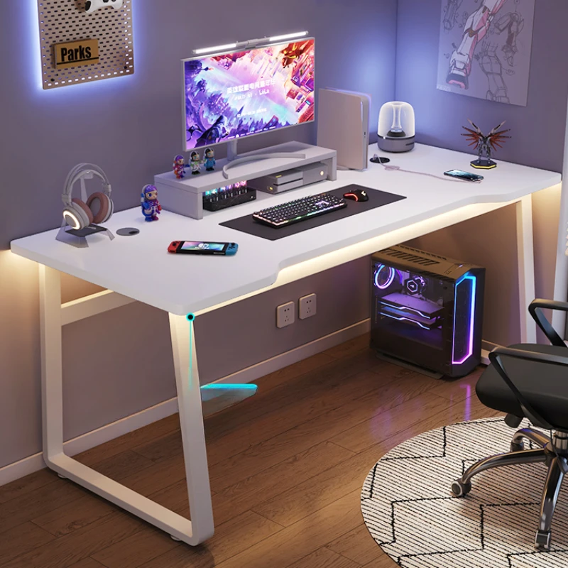 White Study Office Desks Smart Storage Writing Rectangular Household Gamer Pc Office Desks Laptop Stand Muebles Furniture MR50OD