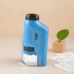 Compact High - Power Microscope for Scientific Observation and Field Research (Blue)