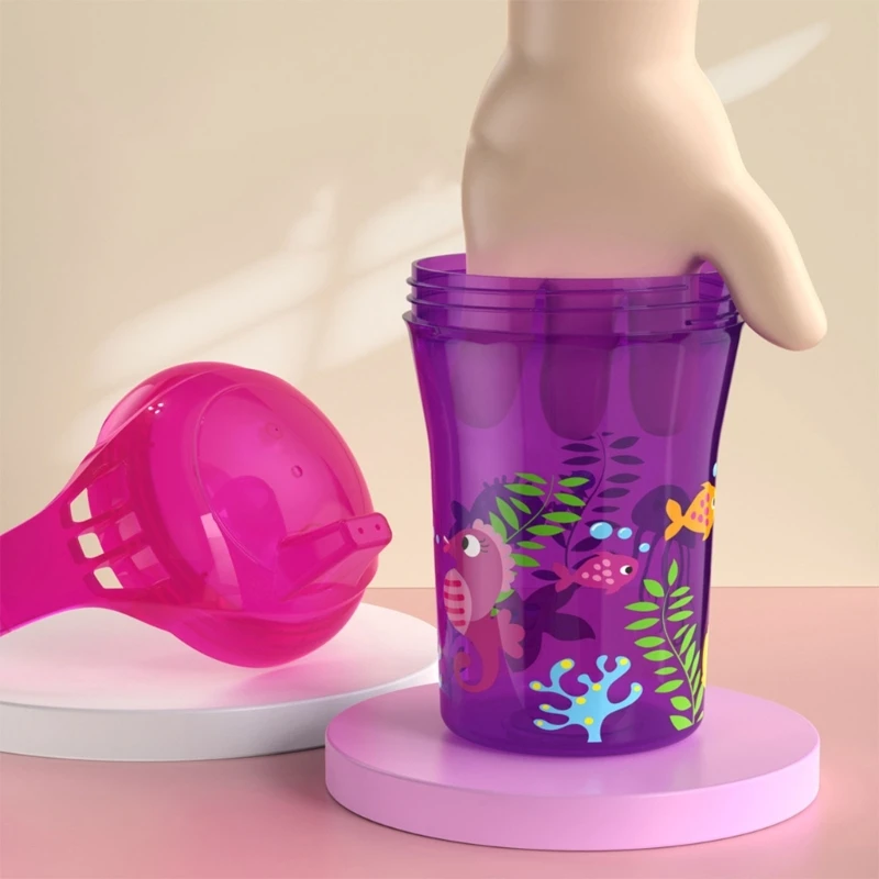 Drinking Water Bottle Baby Water Bottle 260ml 8.8Ounce Sippys Cup Straw Learner Cup