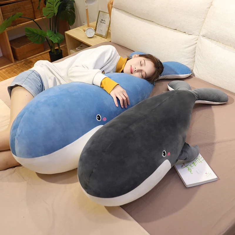 

Giant Size Cartoon Soft Blue Whale Plush Toys Stuffed Sea Animals Pillow Lovely Fish Dolphin Dolls for Girls Kids Birthday Gift