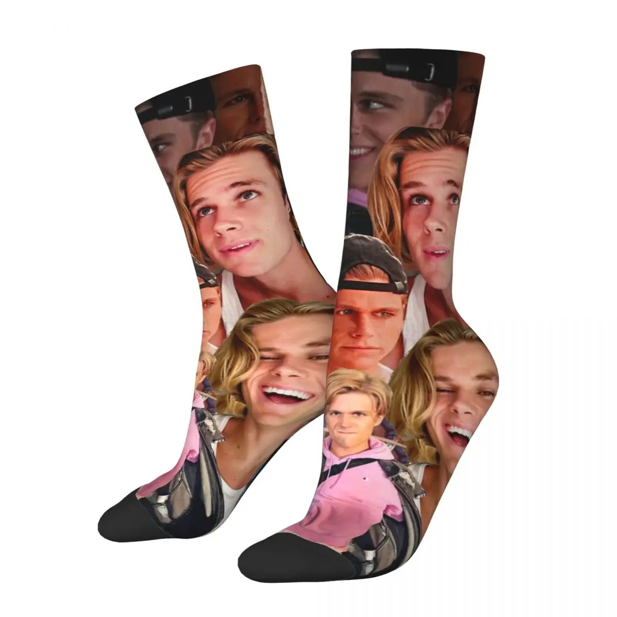 Owen Joyner Photo Collage Adult Socks Unisex Socks Men Socks Women Socks journamm 20pcs pack romantic daily life figure decor sticker diy journaling supplies collage photo album pet waterproof stickers