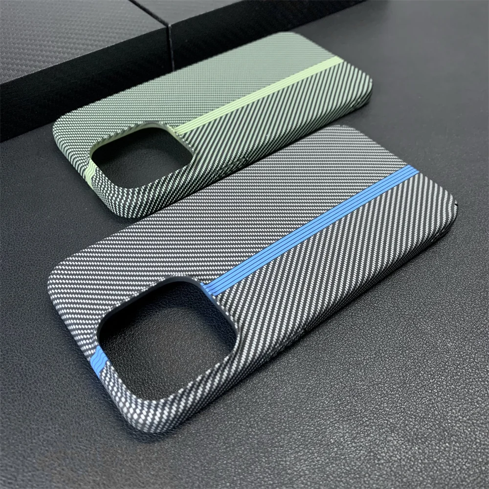 Luxury Contrast Carbon Fibre Matte Phone Case - Ultra Thin Hard Shockproof Cover