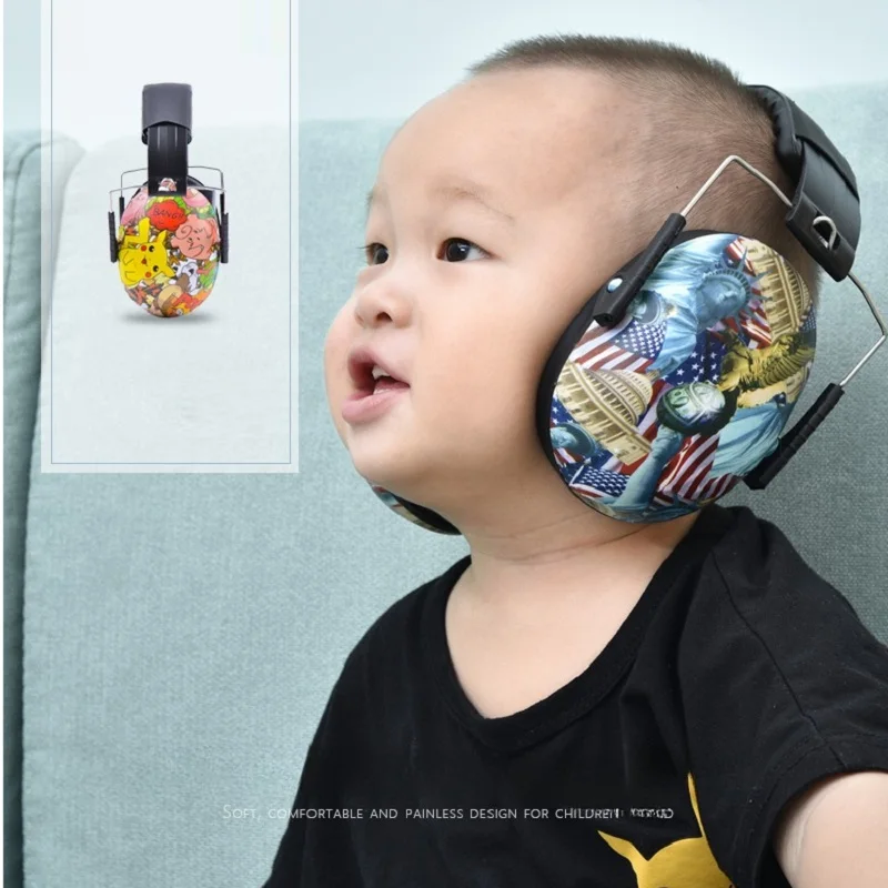 Anti-noise Earmuffs Child Ear Protector Hearing Sleeping Headphones Tactical Headset Cartoon ABS For Children Noise Reduction images - 6