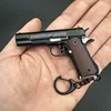 1/3 1911 Pistol Shape Keychain Shell Eject Gun Model Key Chain Bag Fidget Gadgets Pendant Ornament for Gift for Men Friends 5