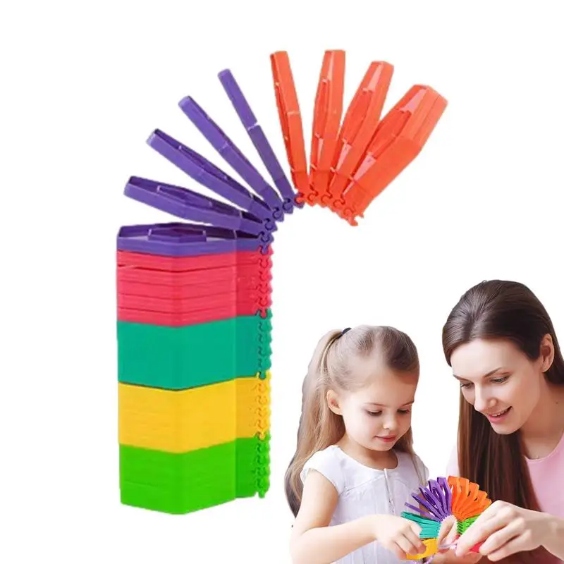

Children's Creative Magic Toy Colorful Stacked Circles Gear Clapping Toy Rainbow Circle Folding Toy For Educational Folding Toy