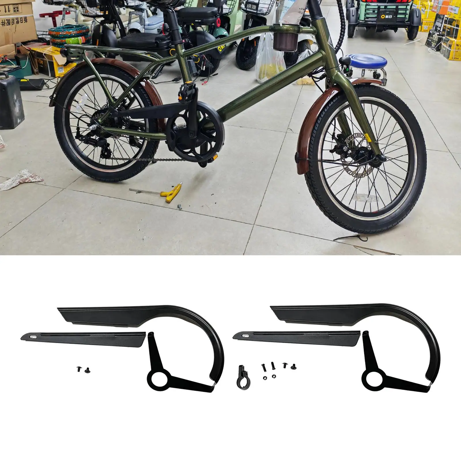 Bicycle Chain Cover 48-52 Universal Bicycle Chain Guard for