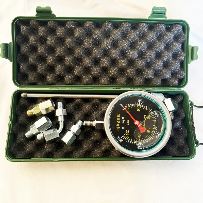 250Mpa Diesel common rail pump plunger pressure test gauge 2500bar pressure meter tool set