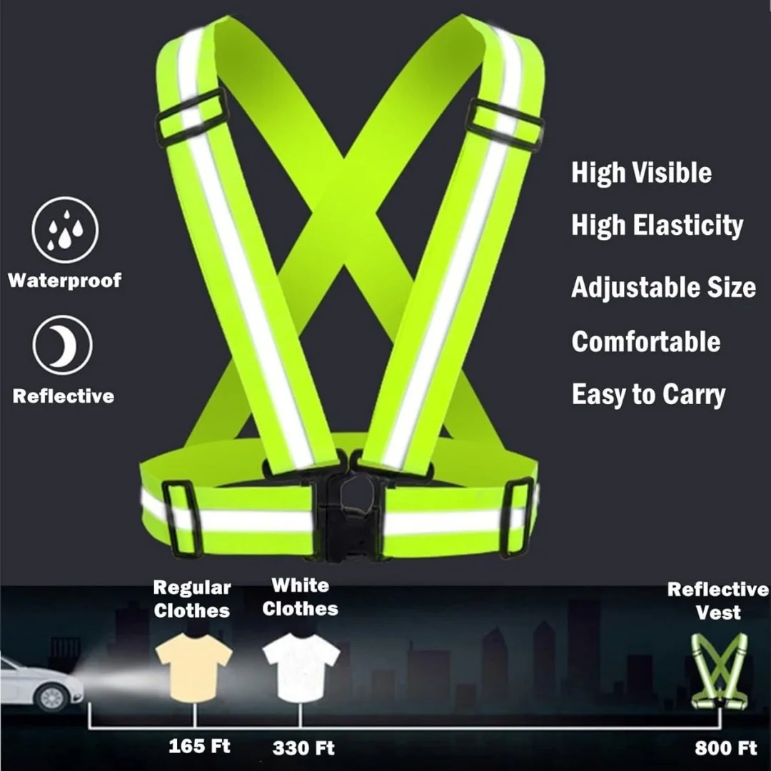 New Comfortable Breathable Widening Bicycle Reflective Adjustable Elastic Band Night Running Reflective Tank Top