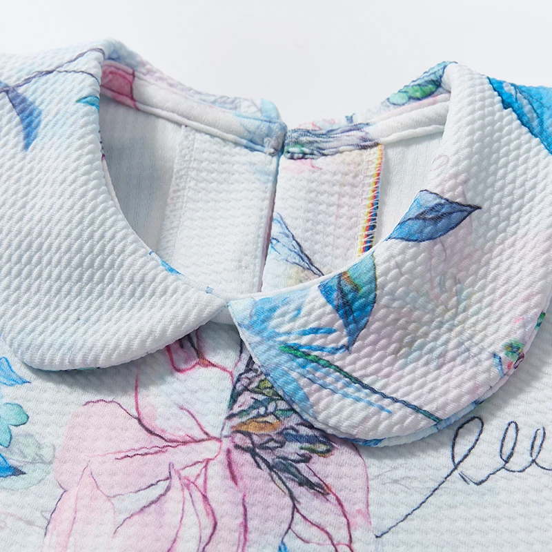 2025 Children 's Clothing for Kid Clothes for Baby Girls Summer Cotton Cartoon Flowers Kids Dresses Vestidos