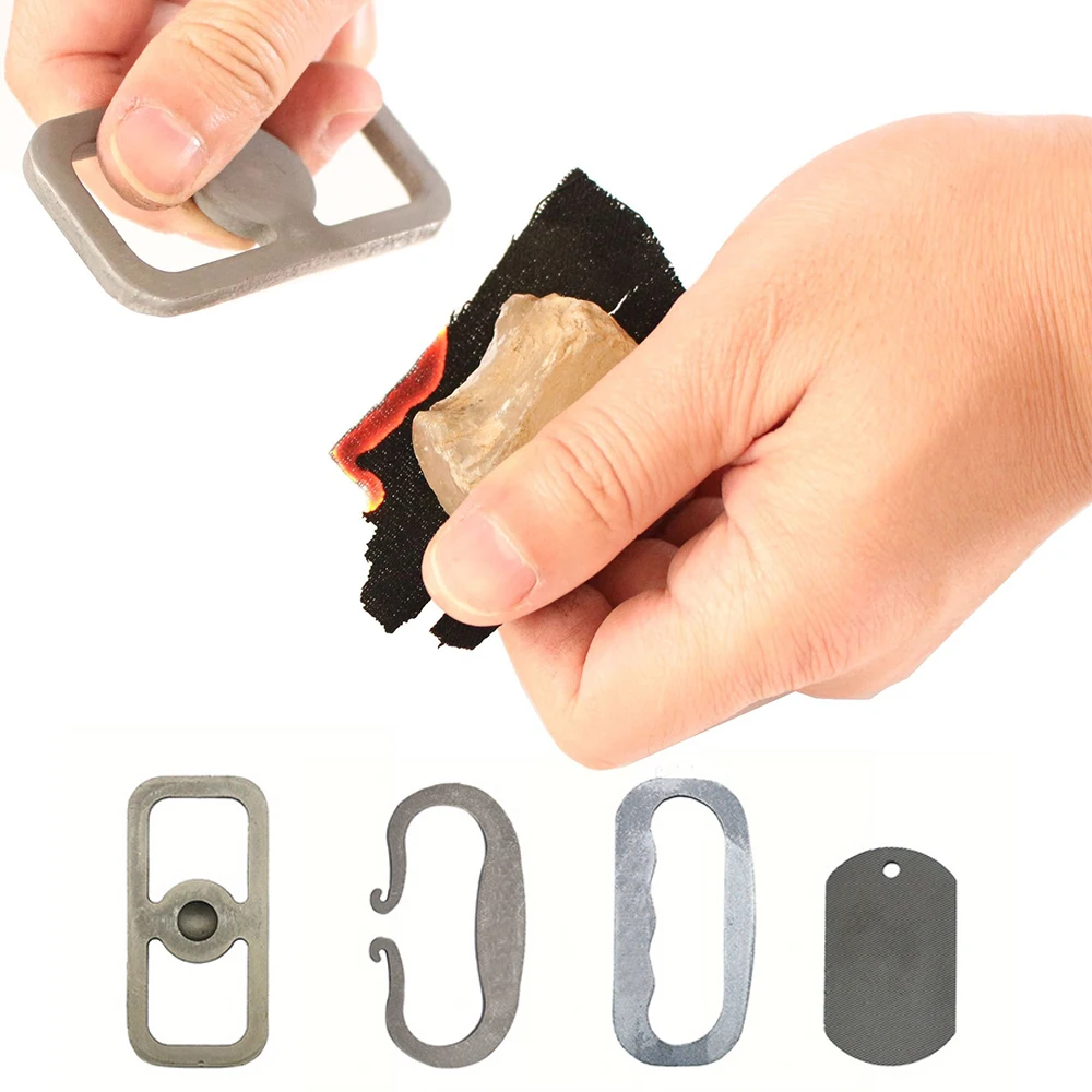 High Carbon Steel Flint Survival Fire Starter Tool Fire Striker Camping Ignition Outdoor Lighter Hiking