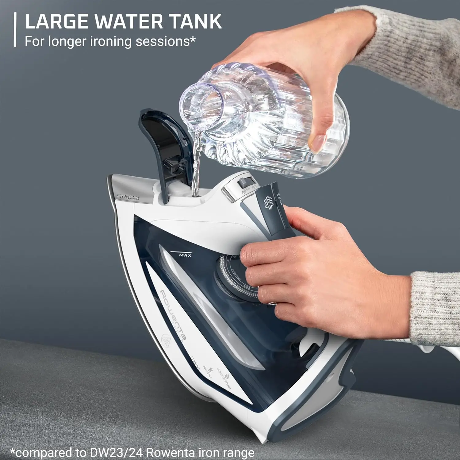 Stainless Steel Soleplate Steam Iron, 400 Microsteam Holes, Powerful steam blast, Leakproof, Lightweight, 1725 Watts, Ironing 6