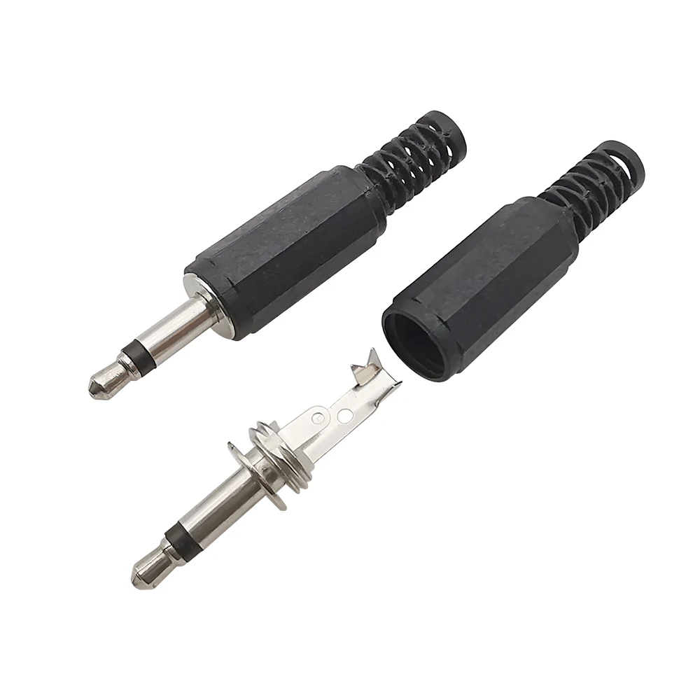 Solder Type 3.5mm Male Plug Mono Headphone Cable Extension Connector 3.5 Plug Single Channel Jack DIY Audio Adapter 20/10/5/2Pcs audio cable,cable adapter,audio jack adapter,audio av adapter