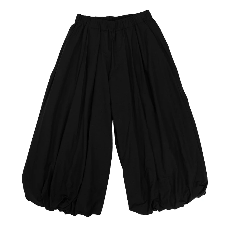 IMAKOKONI Original Design Black Thin Elastic Waist Pants Loose Wide Leg Thin Summer Women's 234133