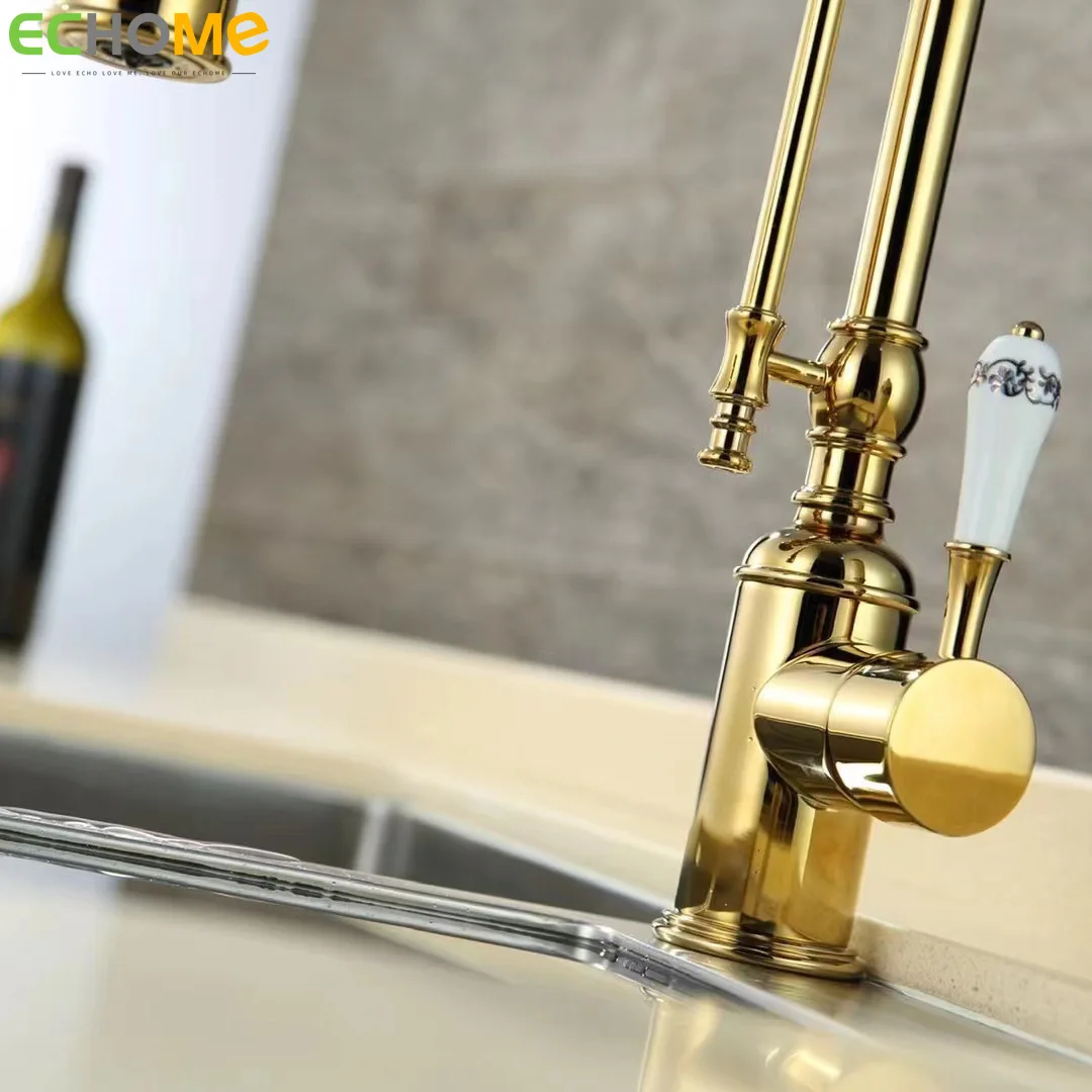 

Bathroom Basin Faucet Home Hotel Sink Cold and Hot Spring Water Outlet Faucet All Copper Kitchen Faucet Bathroom Accessories