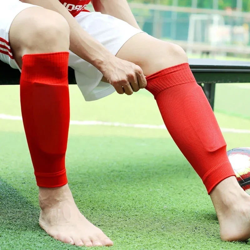 1Pair Sports Soccer Shin Guard socks Pad Sleeve Sock Leg Support Football Compression Sleeve Adult Teens Children leg protection