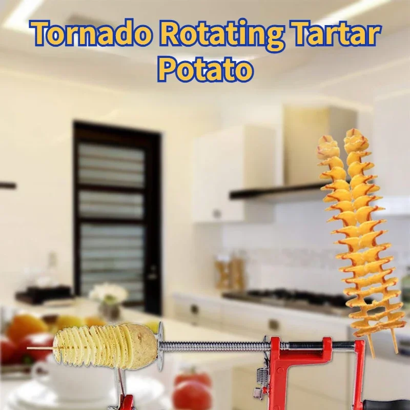 1PC Spiral Potato Slicer Stretch And Pull Tornado Modeling Potato Taco Machine Slicing Snack Making Kitchen Tools
