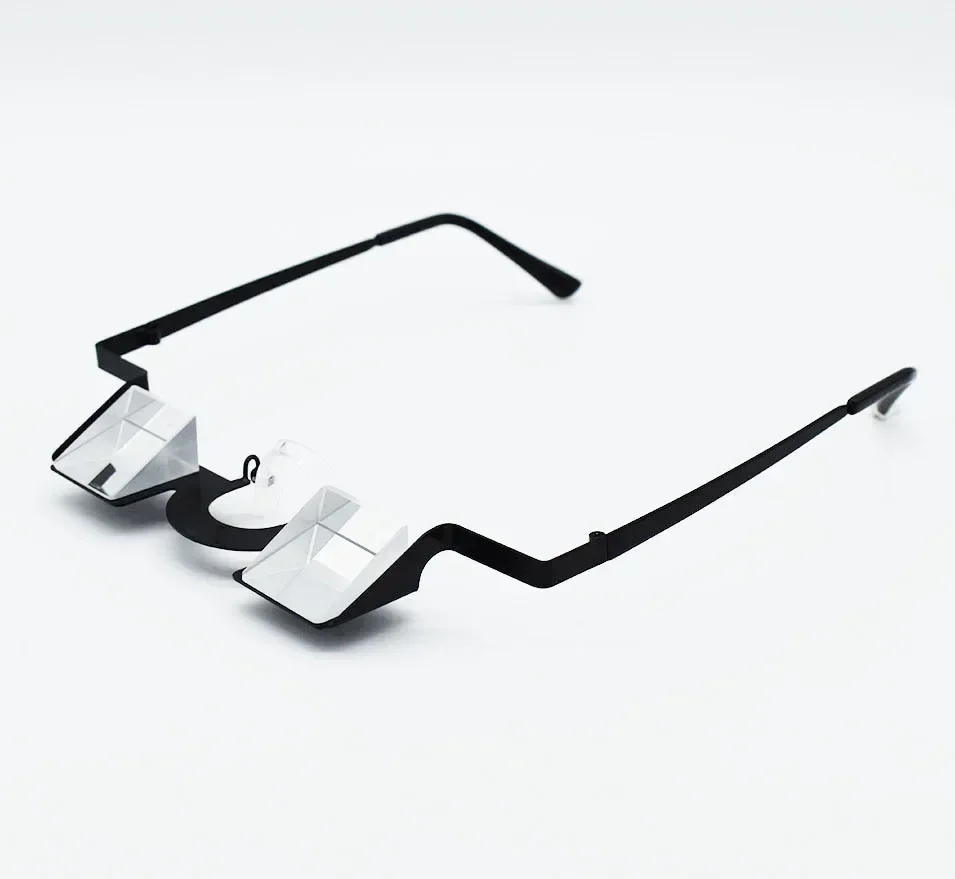 Climbing glasses 1.20oz light weight belay glasses with strong metal frame and high transparent K9 prism for climbing