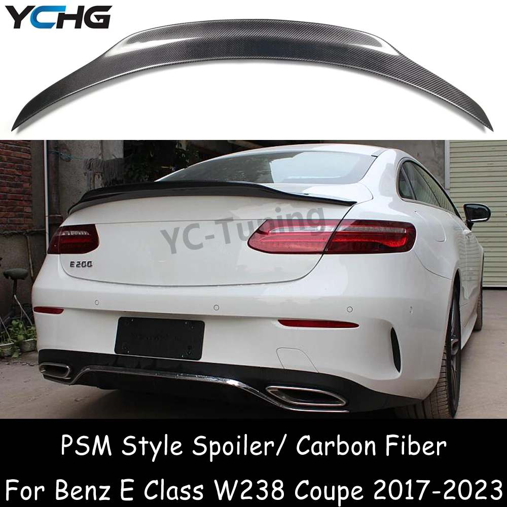 

C238 PSM стиль углеродное волокно задний спойлер багажника для Mercedes Benz E класс W238 2 двери купе E300 E350 E400 2017-2023