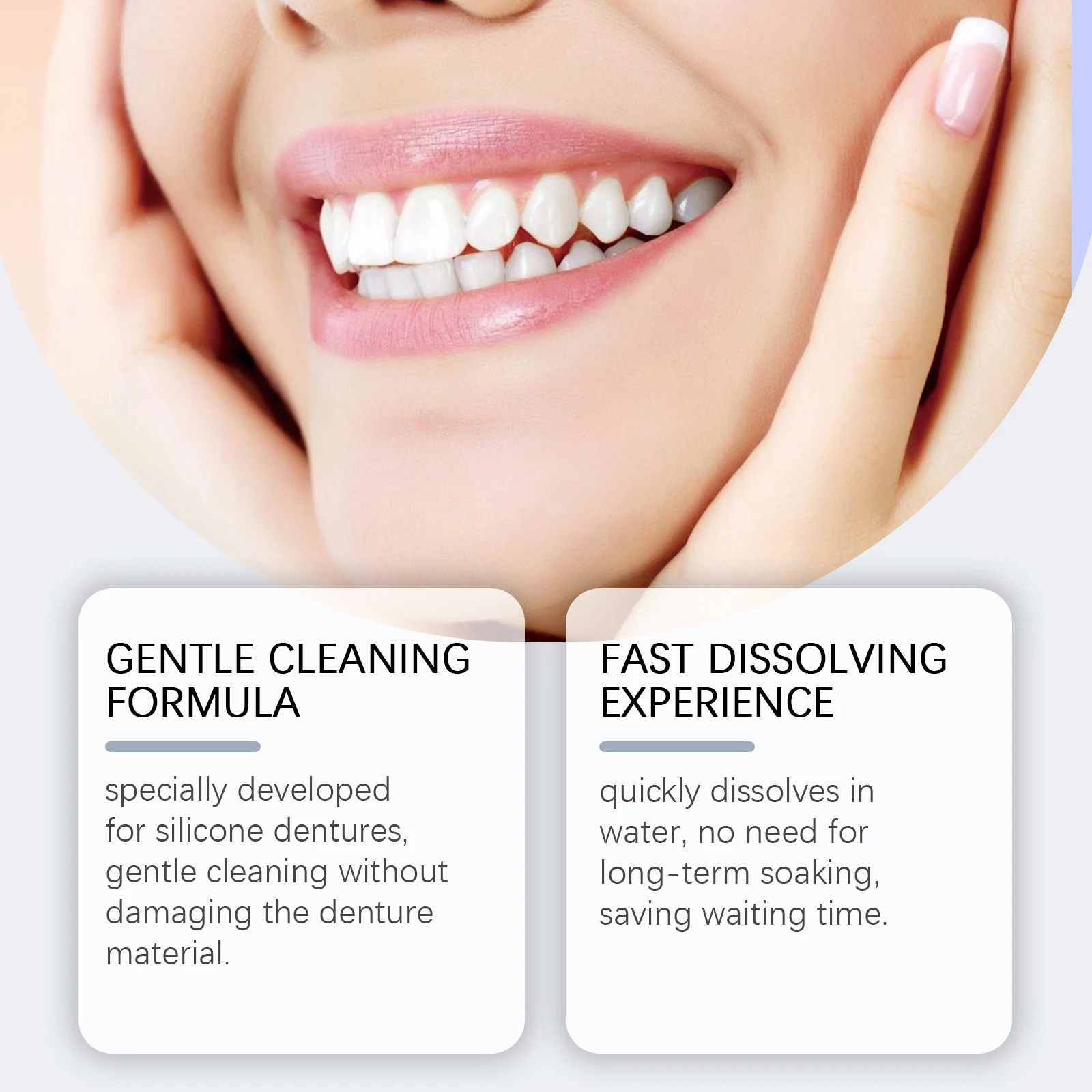 Silicone Denture Set: Comfortable Material, Enhances Smile Aesthetics, Temporary Denture Care