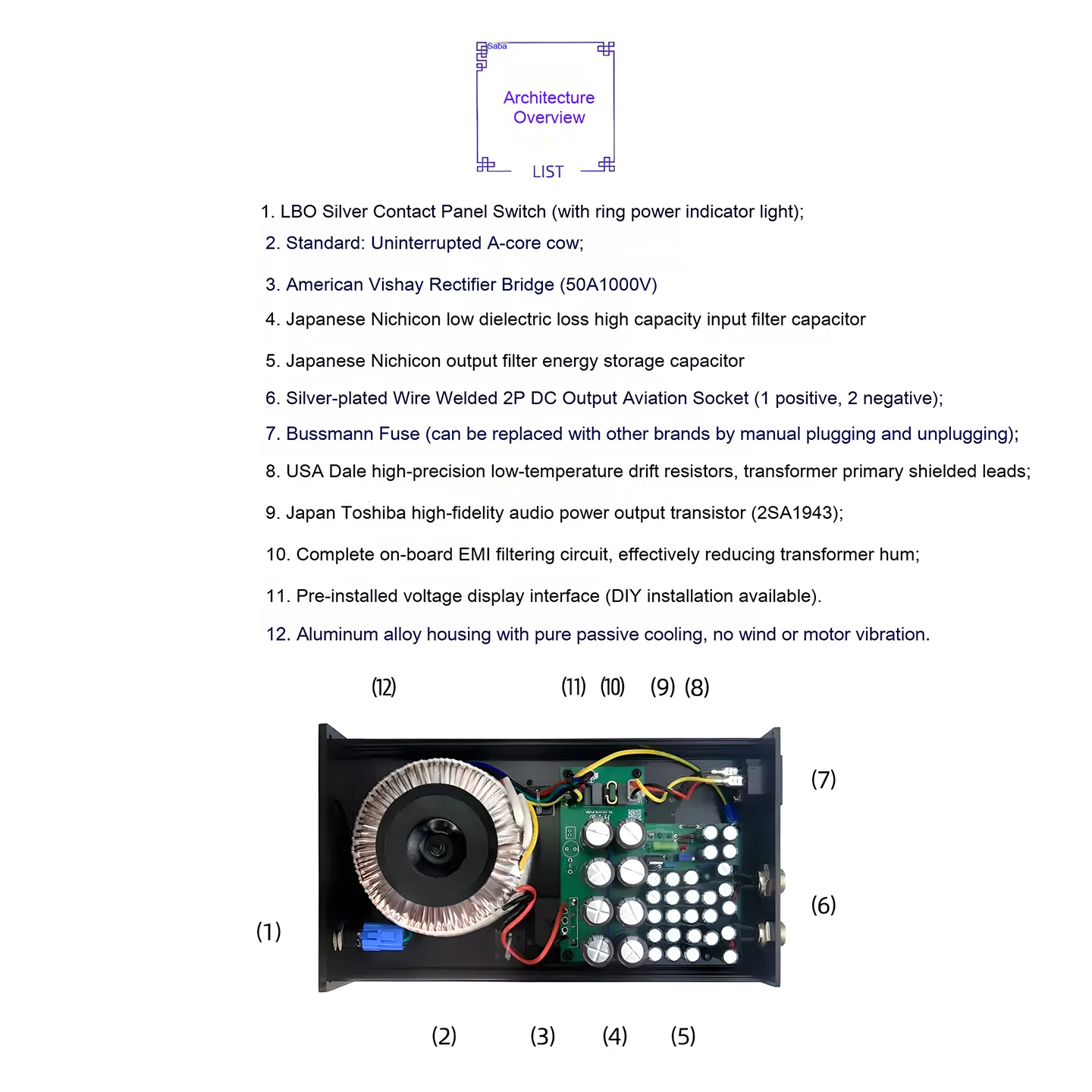 크리어드벤트 신형 50W/120W 앰프 리니어 안정화 전원 공급 장치 출력 5V 12V 19V 24V 전압 기본 하드 디스크 박스 NAS HIFI AMP