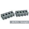 Straight train tracks Curved accessories car blocks Building Sets DIY 10-100 pcs kids toys moc bricks City switch rail crossing 2