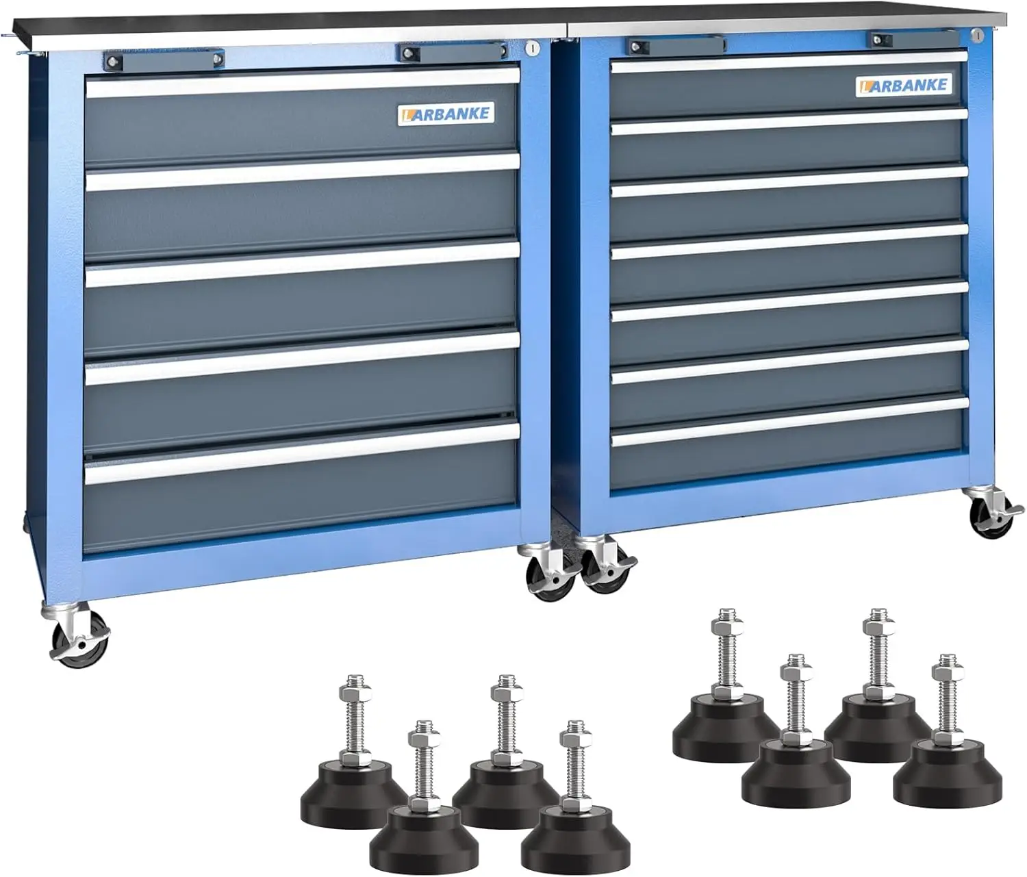 12 Drawer Tool Chest Stainless Steel Countertop 7 Drawer Tool Chest 5 for Connected Use Locking