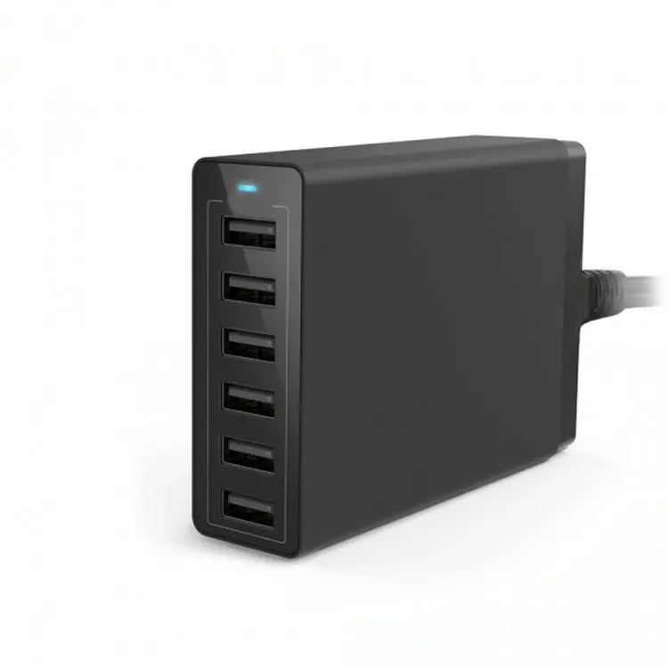 50W 6USB Black