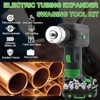 Electric Tubing Expander Swaging Tool Kit 7 Sizes 3/8"-1-1/8" HVAC Copper Tube Power Tool Set 2
