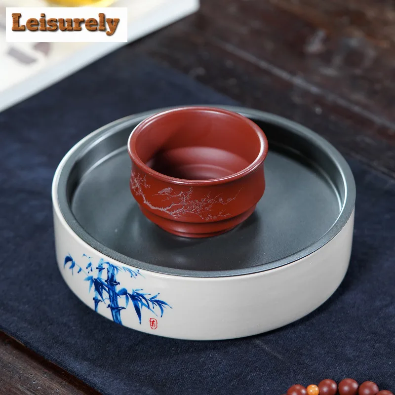 115ml Yixing Zisha Hand-carved Flowers And Birds Teacup Antique Tea Bowl Mug Tea-tasting Fragrance Cup Chazhan Master Cups Cha